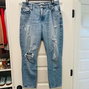 Good American Ripped Blue Jeans